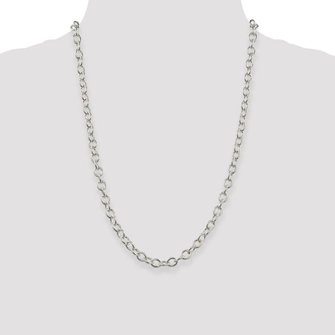 Sterling Silver 6.8mm Oval Cable Chain-WBC-QFC97-24