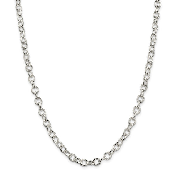 Sterling Silver 6.8mm Oval Cable Chain-WBC-QFC97-24