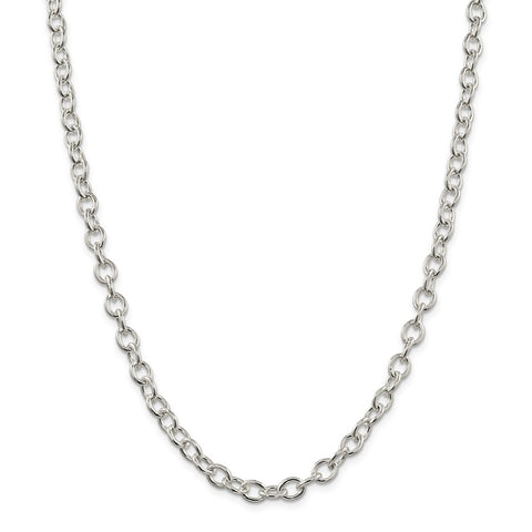Sterling Silver 6.8mm Oval Cable Chain-WBC-QFC97-24