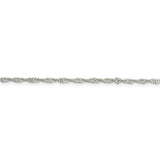Sterling Silver 2mm Singapore Chain Anklet-WBC-QFC99-9