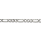 Sterling Silver 7.25mm PavÇ Flat Figaro Chain-WBC-QFF200-20