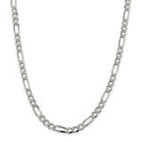 Sterling Silver 7.25mm PavÇ Flat Figaro Chain-WBC-QFF200-22