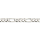 Sterling Silver 9.5mm PavÇ Flat Figaro Chain-WBC-QFF250-24