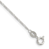 Sterling Silver 1.2mm Figaro Chain Anklet-WBC-QFG035-9