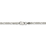 Sterling Silver 2.85mm Figaro Chain-WBC-QFG080-36