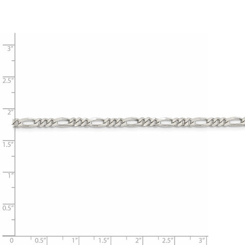 Sterling Silver 3.5mm Figaro Chain-WBC-QFG100-36