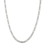 Sterling Silver 4.5mm Figaro Chain-WBC-QFG120-28