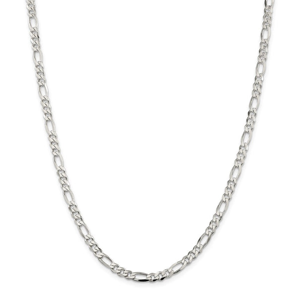 Sterling Silver 4.5mm Figaro Chain-WBC-QFG120-22