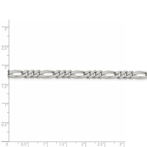 Sterling Silver 5.5mm Figaro Chain-WBC-QFG150-36