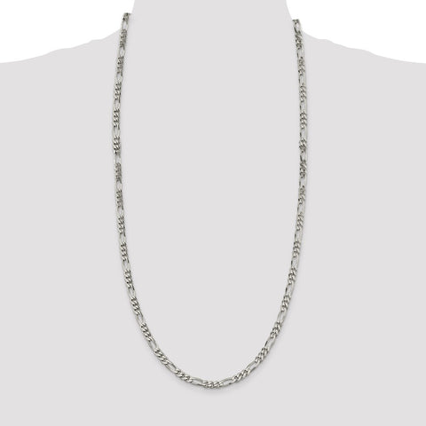 Sterling Silver 5.5mm Figaro Chain-WBC-QFG150-30