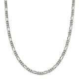 Sterling Silver 5.5mm Figaro Chain-WBC-QFG150-36