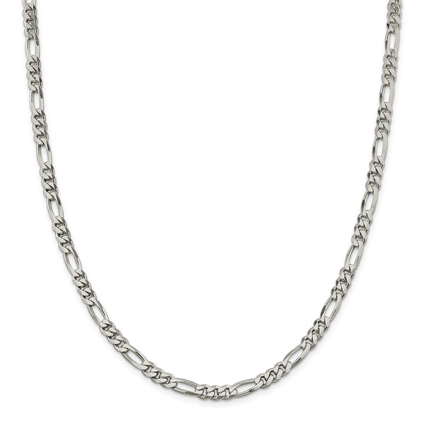 Sterling Silver 5.5mm Figaro Chain-WBC-QFG150-36