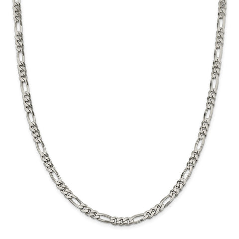 Sterling Silver 5.5mm Figaro Chain-WBC-QFG150-36