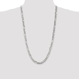 Sterling Silver 6.75mm Figaro Chain-WBC-QFG180-28