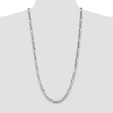 Sterling Silver 6.75mm Figaro Chain-WBC-QFG180-30