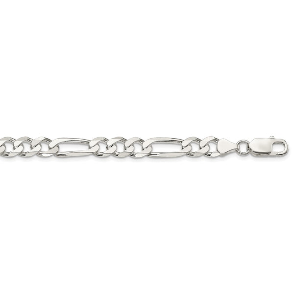 Sterling Silver 7.5mm Figaro Chain-WBC-QFG200-26