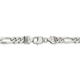 Sterling Silver Rhodium-plated 7.75mm Figaro Chain-WBC-QFG220R-26