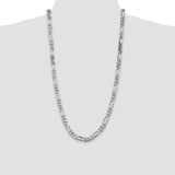 Sterling Silver 8mm Figaro Chain-WBC-QFG220-28