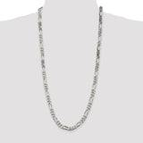 Sterling Silver 8mm Figaro Chain-WBC-QFG220-30