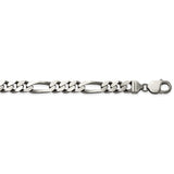 Sterling Silver Antiqued 9mm Figaro Chain-WBC-QFG250A-24