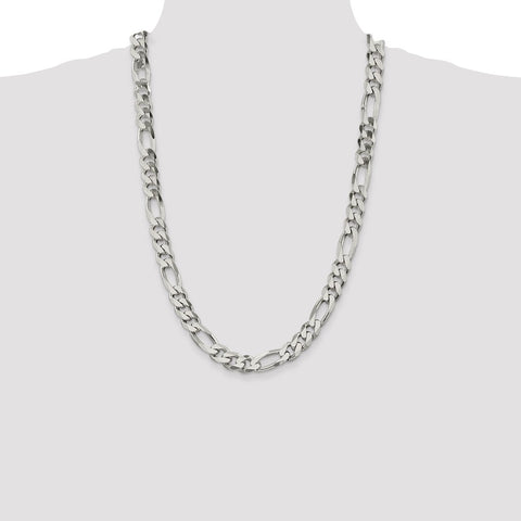 Sterling Silver 10.75mm Figaro Chain-WBC-QFG300-26