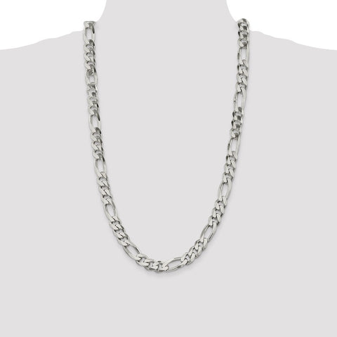 Sterling Silver 10.75mm Figaro Chain-WBC-QFG300-28