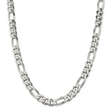 Sterling Silver 10.75mm Figaro Chain-WBC-QFG300-24