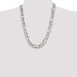 Sterling Silver 13.5mm Figaro Chain-WBC-QFG350-24