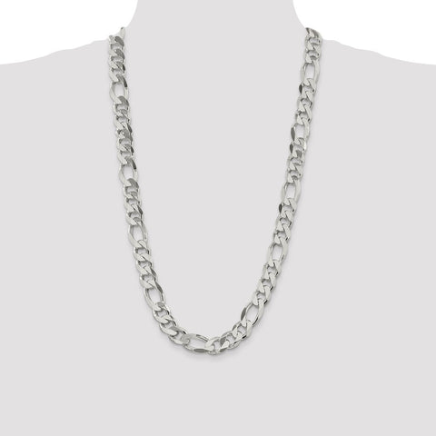 Sterling Silver 13.5mm Figaro Chain-WBC-QFG350-28