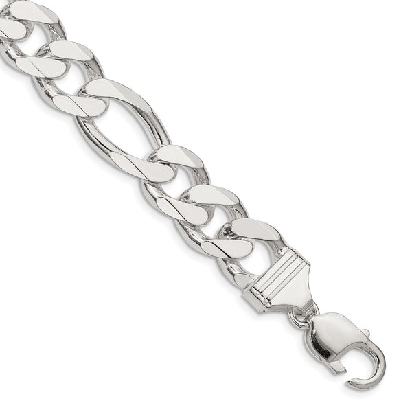 Sterling Silver 13.5mm Figaro Chain-WBC-QFG350-10