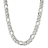 Sterling Silver 13.5mm Figaro Chain-WBC-QFG350-24