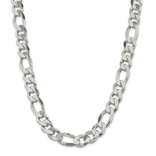 Sterling Silver 13.5mm Figaro Chain-WBC-QFG350-26