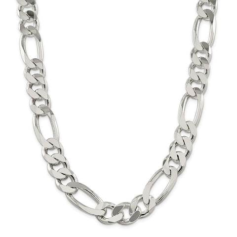 Sterling Silver 15mm Figaro Chain-WBC-QFG400-22