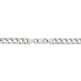 Sterling Silver 6.25mm Flat Open Curb Chain-WBC-QFOC220-8