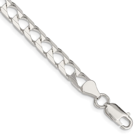 Sterling Silver 6.25mm Flat Open Curb Chain-WBC-QFOC220-9