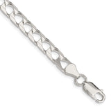 Sterling Silver 6.25mm Flat Open Curb Chain-WBC-QFOC220-7