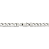 Sterling Silver 6.75mm Flat Open Curb Chain-WBC-QFOC250-24