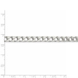 Sterling Silver 6.75mm Flat Open Curb Chain-WBC-QFOC250-24
