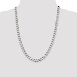 Sterling Silver 6.75mm Flat Open Curb Chain-WBC-QFOC250-24