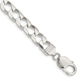 Sterling Silver 6.75mm Flat Open Curb Chain-WBC-QFOC250-8