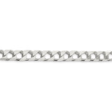 Sterling Silver 8.6mm Flat Open Curb Chain-WBC-QFOC300-26