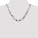 Sterling Silver 8.6mm Flat Open Curb Chain-WBC-QFOC300-20
