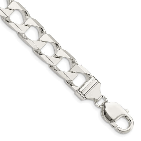 Sterling Silver 10.3mm Flat Open Curb Chain-WBC-QFOC350-9