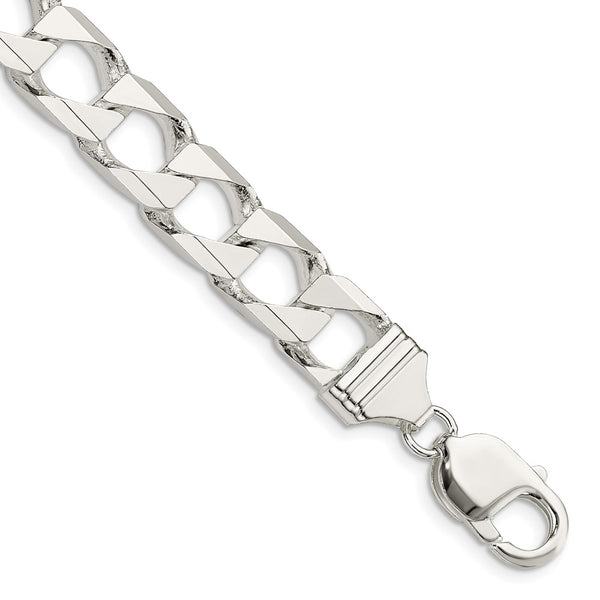 Sterling Silver 10.3mm Flat Open Curb Chain-WBC-QFOC350-8