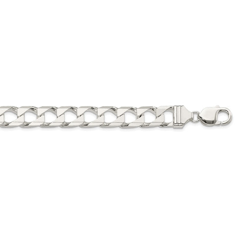 Sterling Silver 10.3mm Flat Open Curb Chain-WBC-QFOC350-22