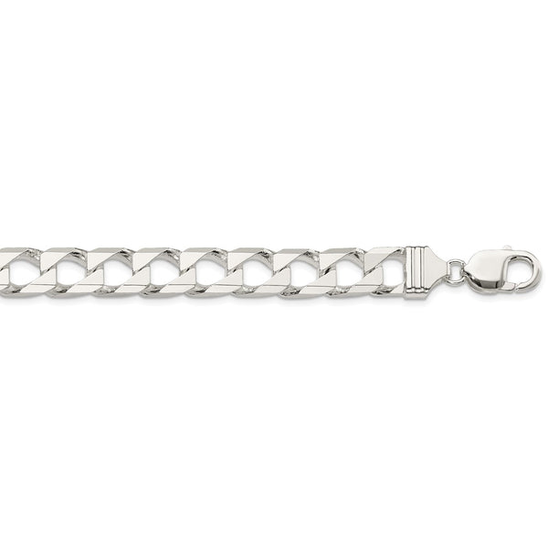 Sterling Silver 10.3mm Flat Open Curb Chain-WBC-QFOC350-26
