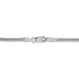 Sterling Silver 2.5mm Diamond-cut Round Franco Chain-WBC-QFR250-30