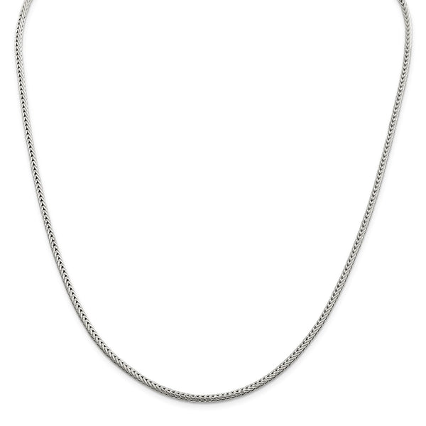 Sterling Silver 2.5mm Diamond-cut Round Franco Chain-WBC-QFR250-30