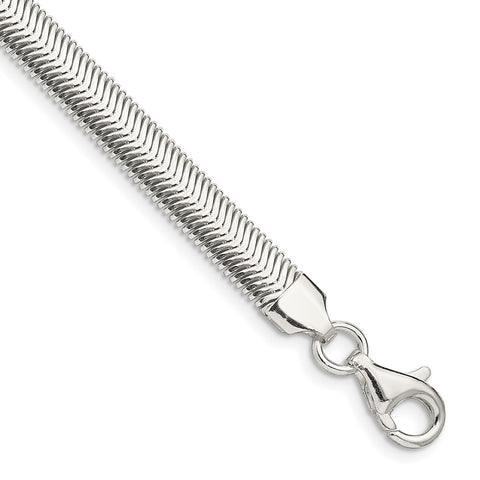 Sterling Silver 6.25mm Flat Oval Snake Chain-WBC-QFS10-8