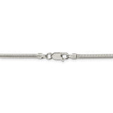 Sterling Silver 2.5mm Diamond-cut Snake Chain-WBC-QFS4-20